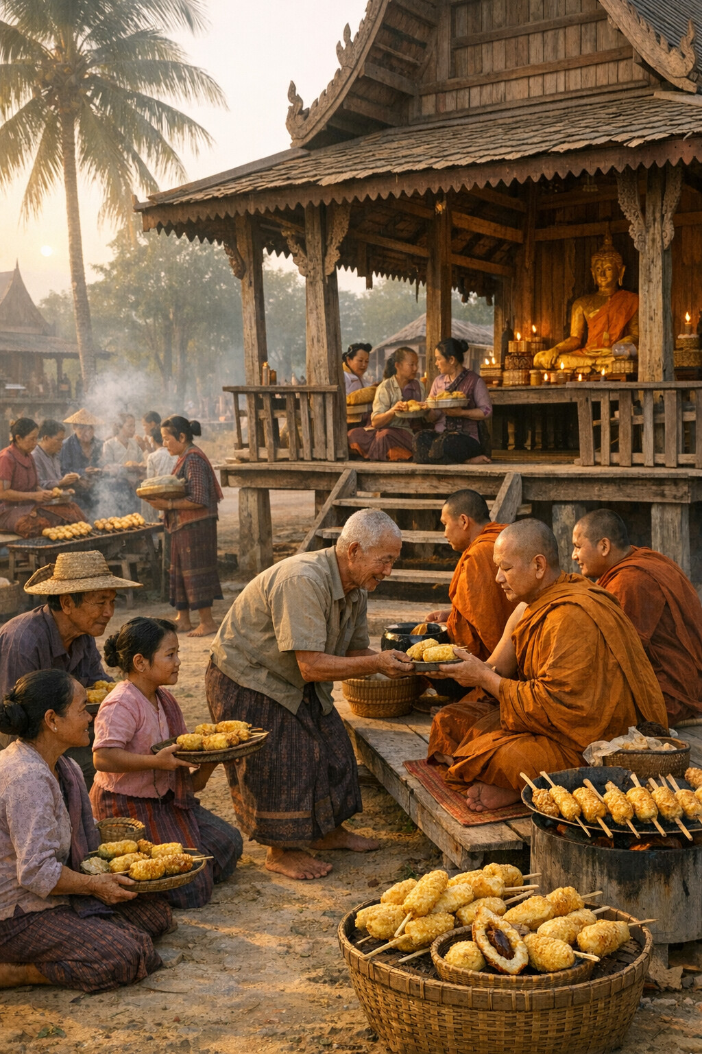 เดือนสาม ทำบุญข้าวจี่